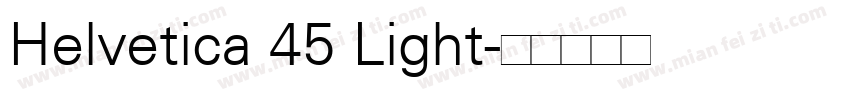 Helvetica 45 Light字体转换